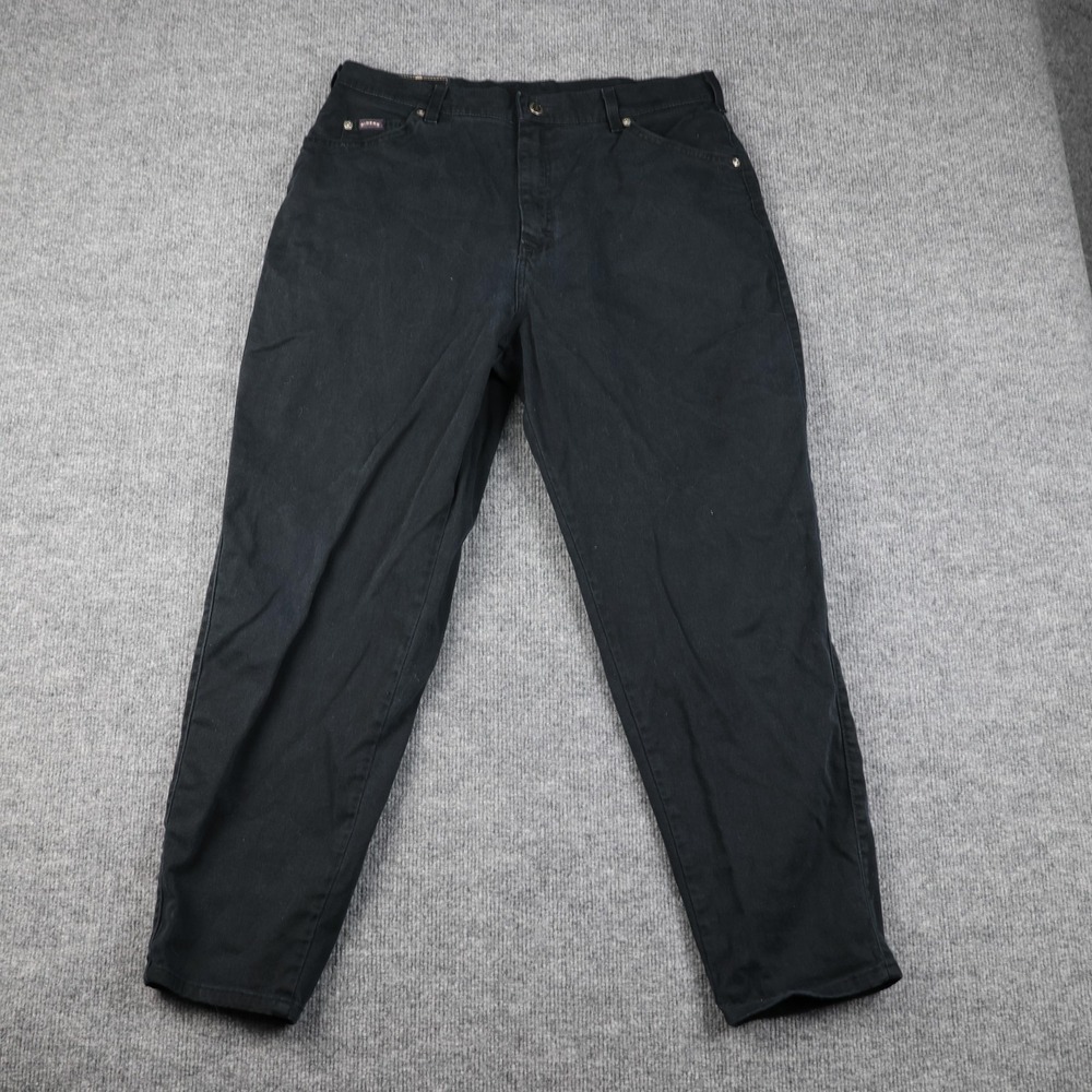 Riders Jeans Mens 38x31 Relaxed Fit Denim Pants Black Straight Leg Classic